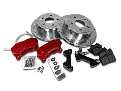 Baer SS4 Rear Big Brake Kit with 12-Inch Rotors; Red Calipers (20-25 Jeep Gladiator JT)