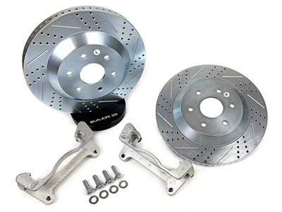 Baer BIG Claw Drilled and Slotted Rotors; Front Pair (18-24 Jeep Wrangler JL Rubicon, Sahara, Excluding 4xe & Rubicon 392)