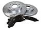 Baer Claw Drilled and Slotted Brake Rotor and Pad Kit; Front (07-18 Jeep Wrangler JK)