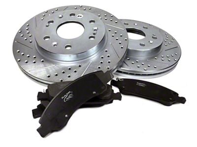 Baer Claw Drilled and Slotted Brake Rotor and Pad Kit; Rear (07-18 Jeep Wrangler JK)