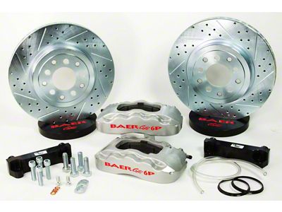 Baer Pro Front Big Brake Kit with 13.50-Inch Rotors; Silver Calipers (18-24 Jeep Wrangler JL)