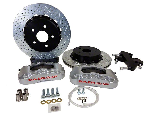 Baer Pro+ Rear Big Brake Kit; Silver Calipers (18-24 Jeep Wrangler JL)