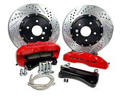 Baer Pro+ Rear Big Brake Kit with 14-Inch Rotors; Red Calipers (18-25 Jeep Wrangler JL)