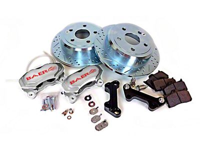 Baer SS4 Rear Big Brake Kit; Silver Calipers (18-24 Jeep Wrangler JL)