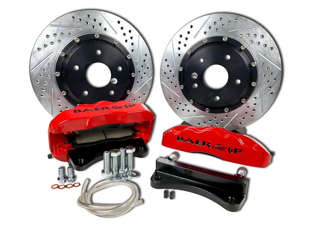 Baer Pro+ Front Big Brake Kit; Silver Calipers (07-18 Jeep Wrangler JK)