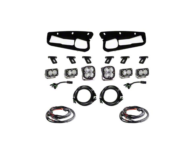 Baja Designs Squadron Pro/Dual S2 LED Fog Light Pocket Kit; Clear (21-24 Bronco)