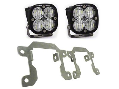 Baja Designs Squadron Pro LED Fog Light Pocket Kit; Clear (21-25 Bronco w/ Plastic Front Bumper)