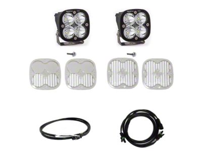 Baja Designs Squadron Pro LED Lights with A-Pillar Mounting Brackets (21-24 Bronco w/ Upfitter Switch)