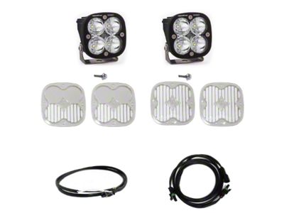 Baja Designs Squadron Sport LED Lights with A-Pillar Mounting Brackets (21-24 Bronco w/ Upfitter Switch)