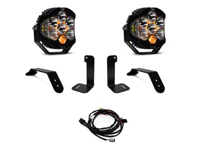 Baja Designs Dual LP6 Auxiliary Bumper Light Kit (20-24 Jeep Gladiator JT)