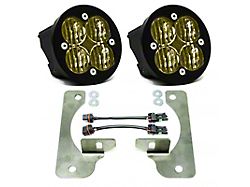 Baja Designs Squadron-R SAE LED Fog Light Pocket Kit; Amber (20-24 Jeep Gladiator JT Launch Edition, Rubicon)