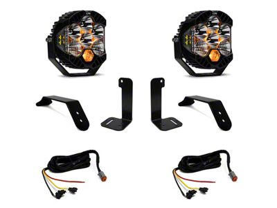 Baja Designs Dual LP6 Auxiliary Bumper Light Kit (18-24 Jeep Wrangler JL w/ Upfitter Switch)