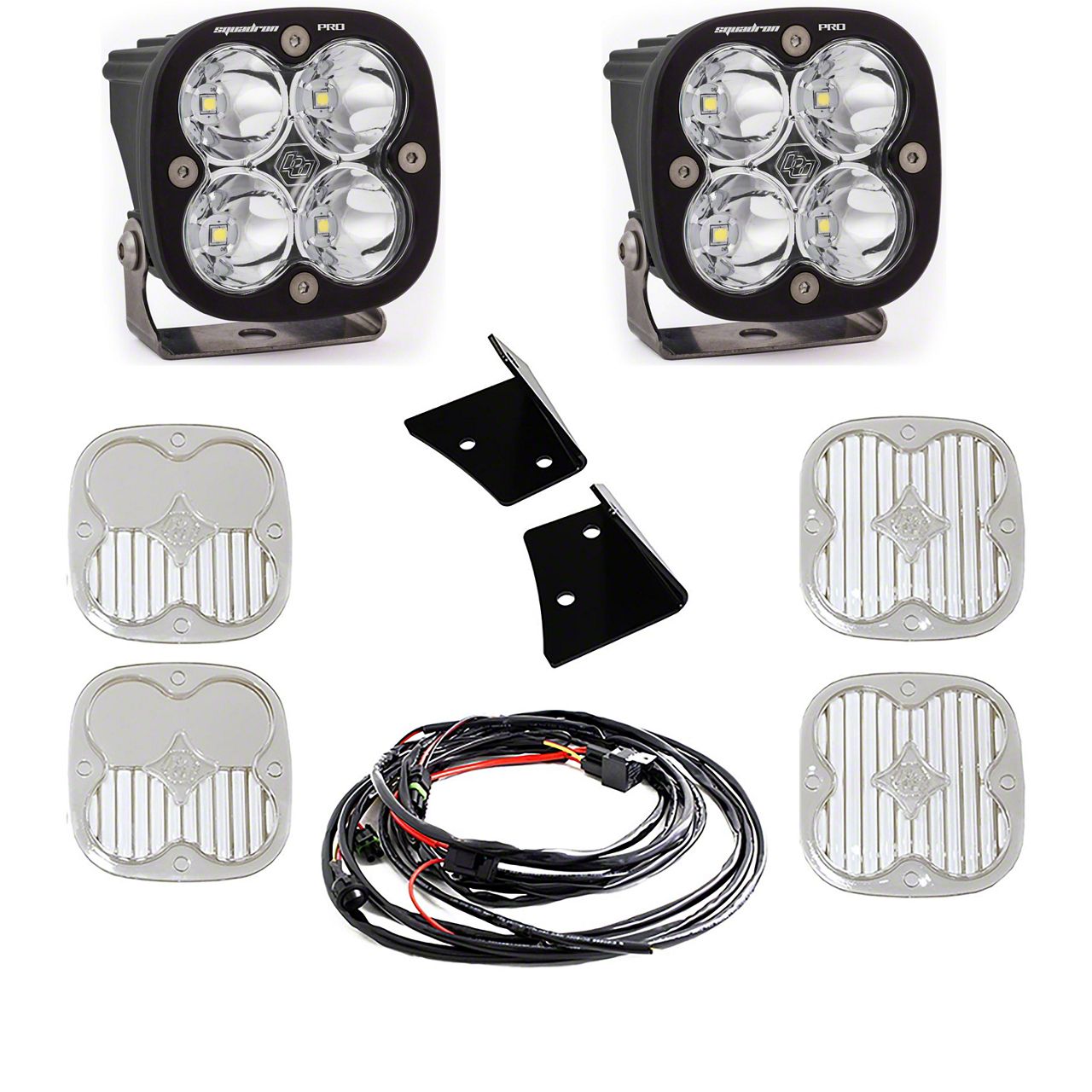 Baja Designs Jeep Wrangler Squadron Pro LED Lights with A-Pillar ...