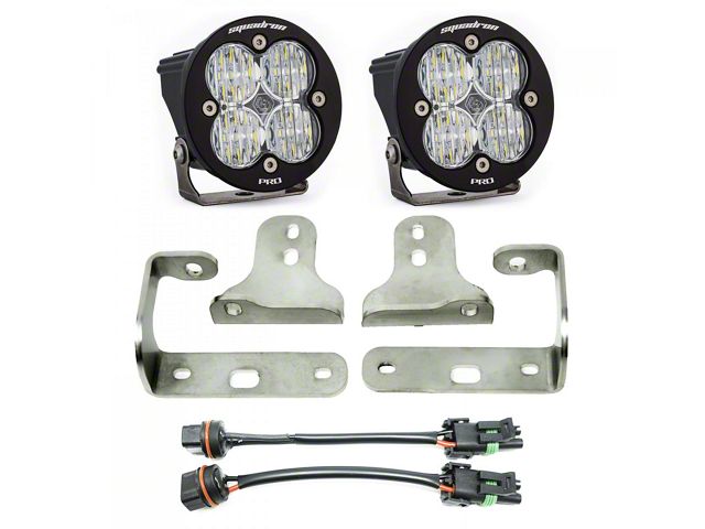 Baja Designs Squadron-R Pro LED Fog Light Pocket Kit; Clear (18-24 Jeep Wrangler JL Sport)