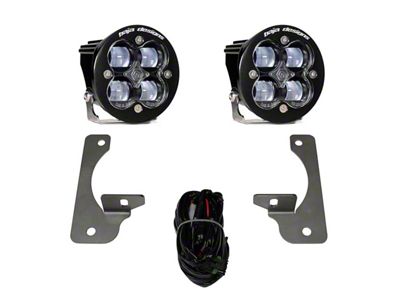 Baja Designs Squadron-R SAE LED Fog Light Pocket Kit; Clear (10-18 Jeep Wrangler JK w/ Premium Factory Bumper)