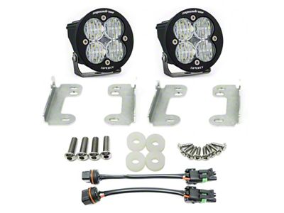 Baja Designs Squadron-R Sport LED Fog Light Pocket Kit; Clear (18-24 Jeep Wrangler JL Sahara)