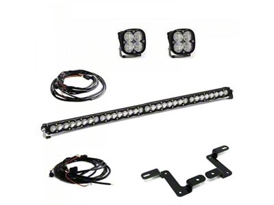 Baja Designs Squadron Sport LED Lights and 40-Inch LED Light Bar with Cowl Mounting Brackets (18-25 Jeep Wrangler JL)