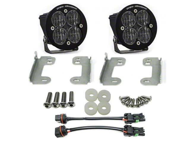 Baja Designs Squadron-R SAE LED Fog Light Pocket Kit; Clear (18-24 Jeep Wrangler JL Sahara)