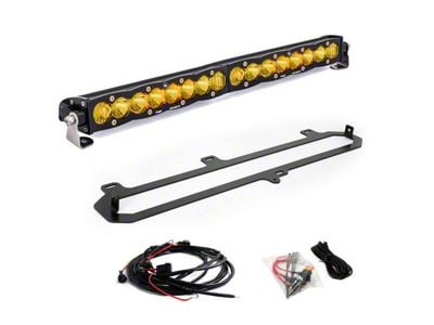 Baja Designs 20-Inch S8 Grille Light Bar Kit; Amber (22-24 Tundra w/ TRD Grille, Excluding TRD Pro)