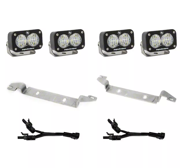 Baja Designs Tundra S2 Sport Dual LED Fog Light Pocket Kit; Clear ...