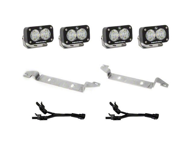 Baja Designs S2 Sport Dual LED Fog Light Pocket Kit; Clear (22-24 Tundra)