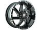 Ballistic Guillotine Gloss Black Milled 6-Lug Wheel; 17x9; -12mm Offset (16-23 Tacoma)