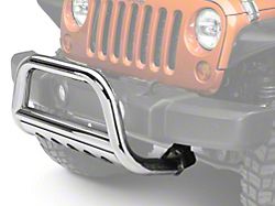 Barricade 3-Inch Bull Bar with Skid Plate; Stainless Steel (10-18 Jeep Wrangler JK)