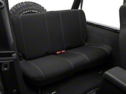 Barricade Custom Rear Seat Cover; Black (97-02 Jeep Wrangler TJ)