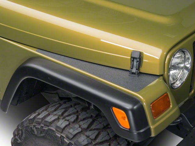 SEC10 BodyShield Top Fender Decal; Textured Black (87-06 Jeep Wrangler YJ & TJ)