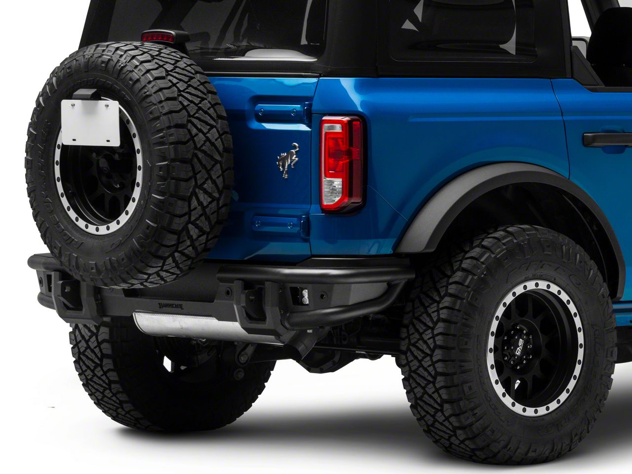 Barricade Bronco HD Tubular Rear Bumper with LED Fog Lights FB14612 (21 ...