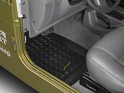 Barricade Front and Rear Floor Mats; Black (97-06 Jeep Wrangler TJ)