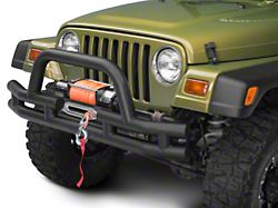 Barricade Tubular Front Bumper with Winch Cutout; Textured Black (87-06 Jeep Wrangler YJ & TJ)