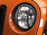 Barricade Headlight Guard; Textured Black (07-18 Jeep Wrangler JK)