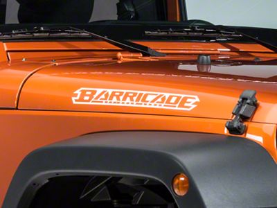 SEC10 Barricade Hood Decal; White (07-18 Jeep Wrangler JK)