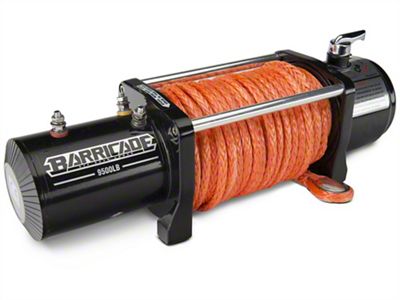 Barricade 12,000 lb. Winch with Synthetic Rope (Universal; Some Adaptation May Be Required)