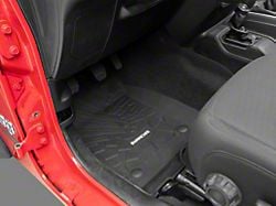 Barricade Custom Fit All-Weather Front and Rear Floor Liners; Black (18-25 Jeep Wrangler JL 4-Door)