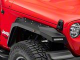 Barricade X-Series Fender Flares with LED DRL and Marker Lights; Black Inserts (18-24 Jeep Wrangler JL)