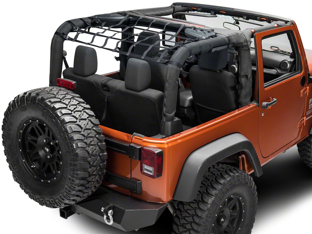 RedRock Jeep Wrangler Rear Overhead Net J101195 (07-18 Jeep Wrangler JK  2-Door) - Free Shipping