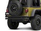 Barricade Double Tubular Rear Bumper; Textured Black (76-06 Jeep CJ, Wrangler YJ & TJ)