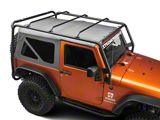 Barricade Roof Rack; Textured Black (07-18 Jeep Wrangler JK 2-Door)