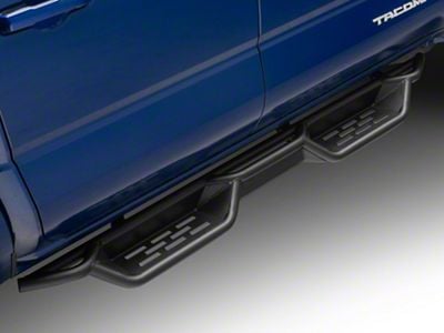 Barricade NB1 Running Boards; Textured Black (2024 Tacoma Double Cab)