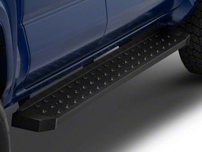 Barricade Rattler Steel Running Boards; Fine Texture Black (2024 Tacoma Double Cab)