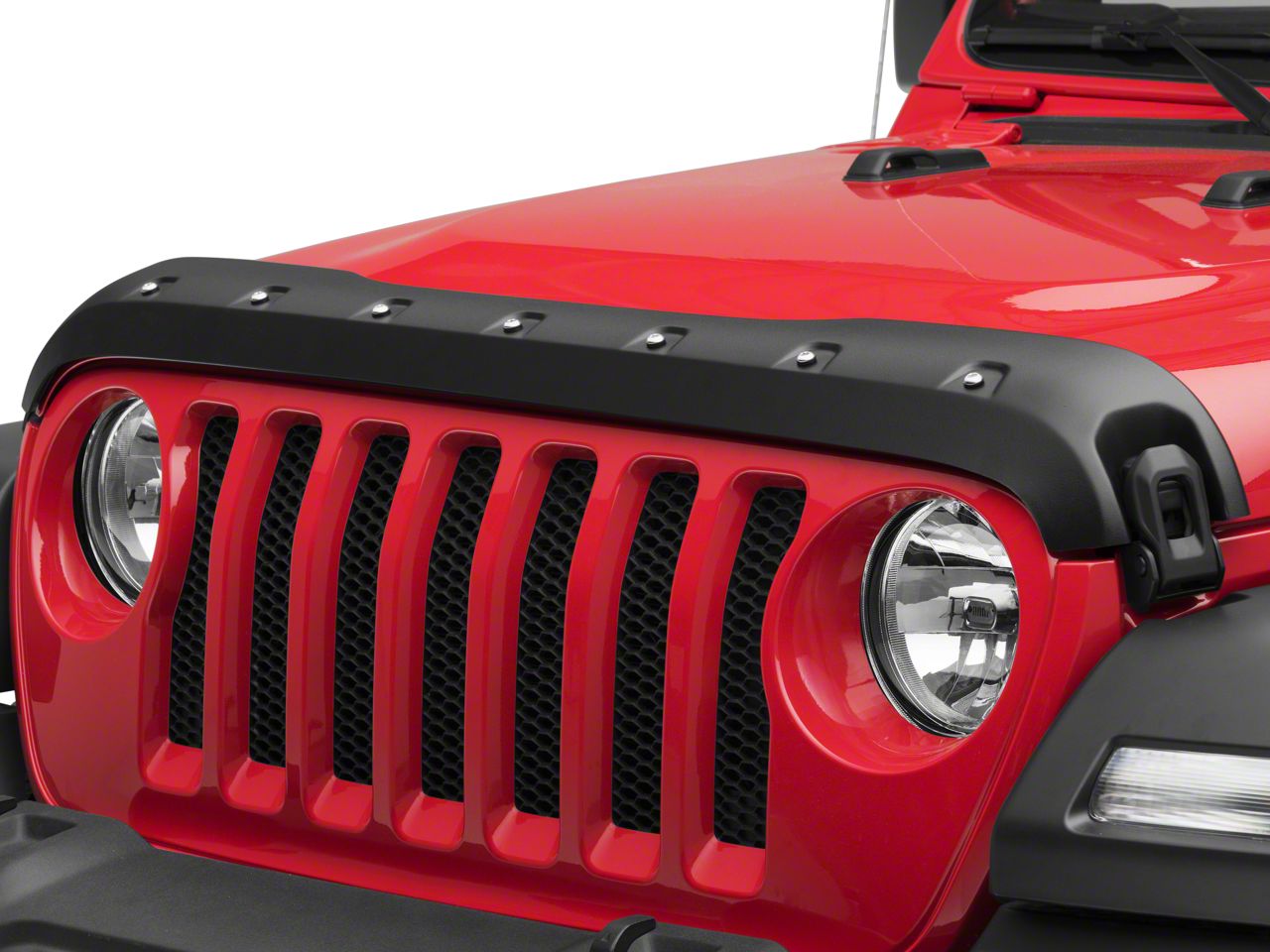 Jeep Wrangler Premium Bolt-On Look Hood Deflector - Textured (18-22 ...