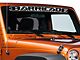 SEC10 Barricade Windshield Decal; Silver (66-24 Jeep CJ5, CJ7, Wrangler YJ, TJ, JK & JL)