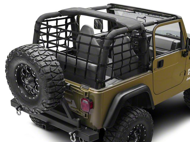 RedRock Cargo Wrap Around Net; One Piece (92-06 Jeep Wrangler YJ & TJ)