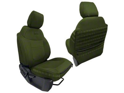 Bartact Tactical Front Seat Covers; Olive (21-24 Bronco)