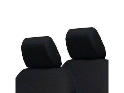 Bartact Rear Seat Headrest Covers; Black (07-10 Jeep Wrangler JK 4-Door)