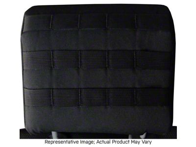 Bartact Tactical Series Front Seat Headrest Covers; Black (18-24 Jeep Wrangler JL 2-Door)