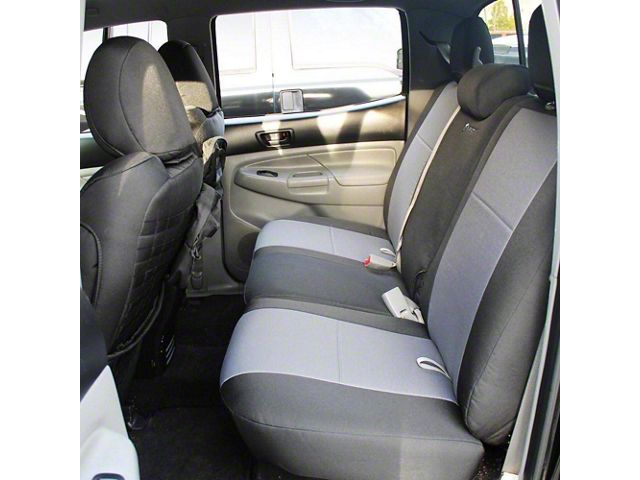 Bartact Tactical Series Rear Seat Cover; Black/Red (09-15 Tacoma Double Cab)