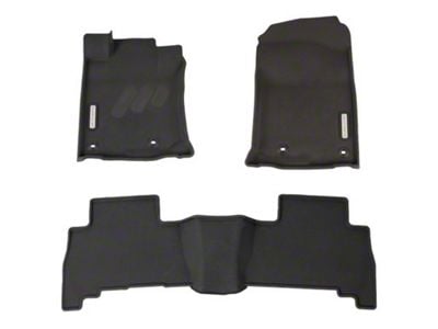 BaseLayer Custom-Fit All Weather Front and Rear Floor Liners with Gray Logo; Black (13-24 4Runner)